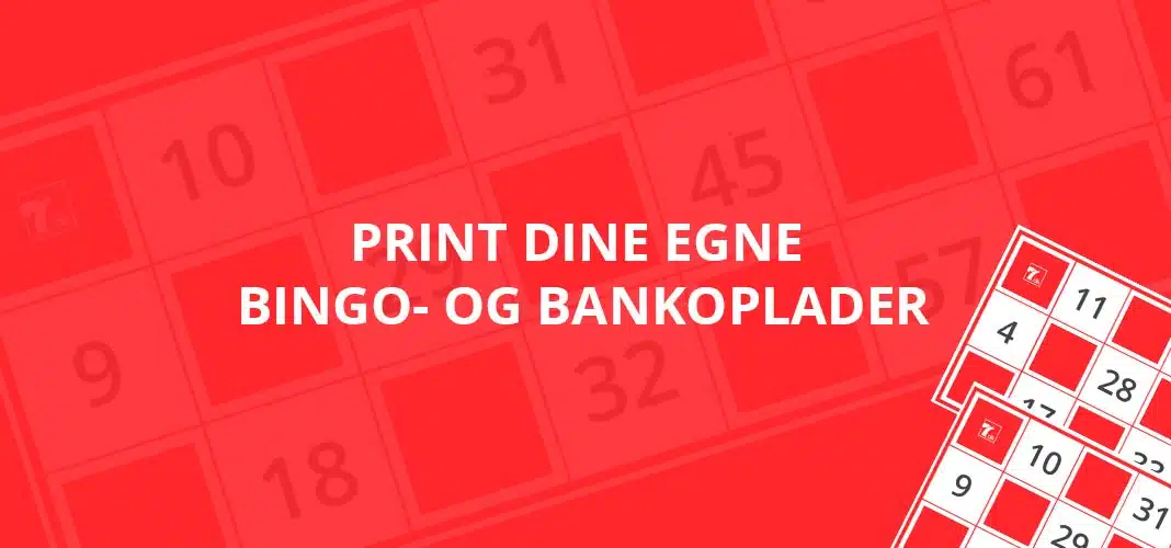 Kong Lear Nævne sætte ild Bankoplader - download og print selv. Spil banko og bingo hjemme