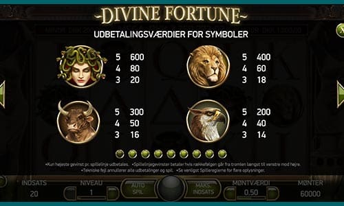 Du kan vinde flere hundrede tusinde på Divine Fortune-jackpot-spilleautomaten