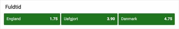 Spil på Nations League - odds på England-Danmark fra Unibet