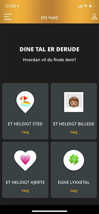 Lotto-app'en er tilgængelig til iOS og Android